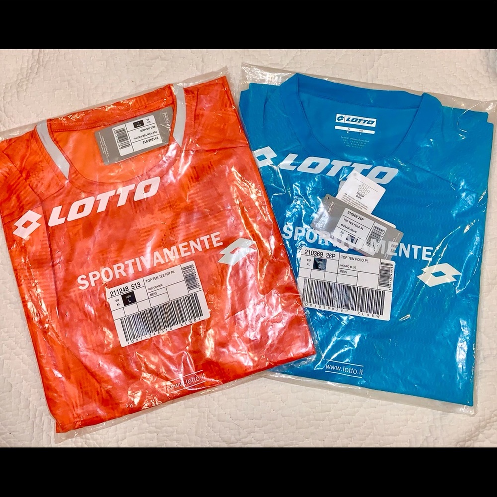 NWT Lotto Men’s Tennis shirts-2 pack Large